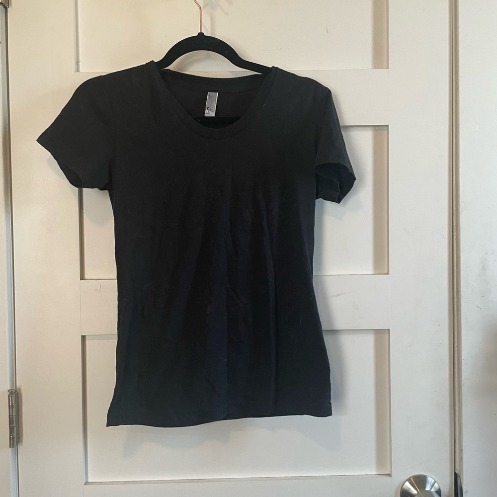American Apparel Black Short Sleeve Tee